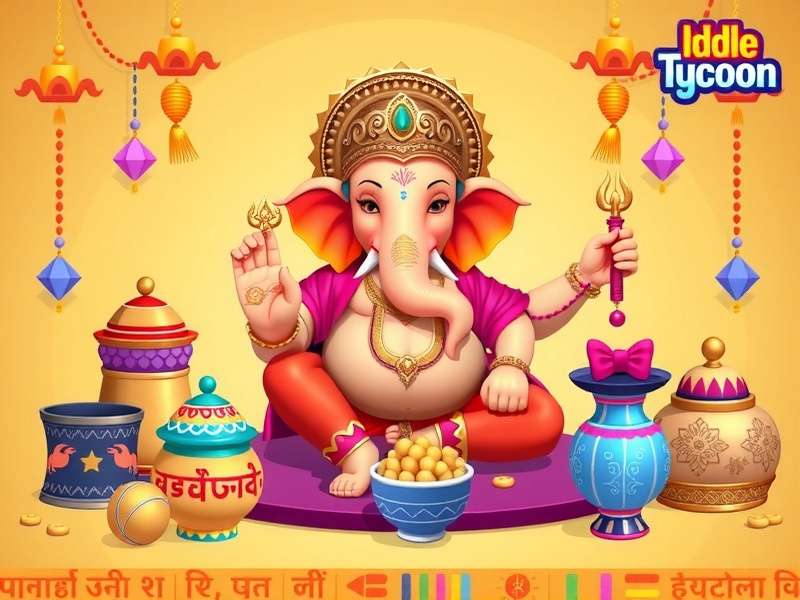 Idle Miner Tycoon - Ganesh Chaturthi Event Idle Miner Tycoon Ganesh Chaturthi event with Lord Ganesha motifs and modak collectibles